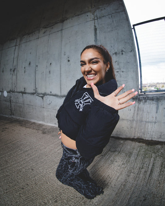 TrueVie Cropped Bomber Jacket