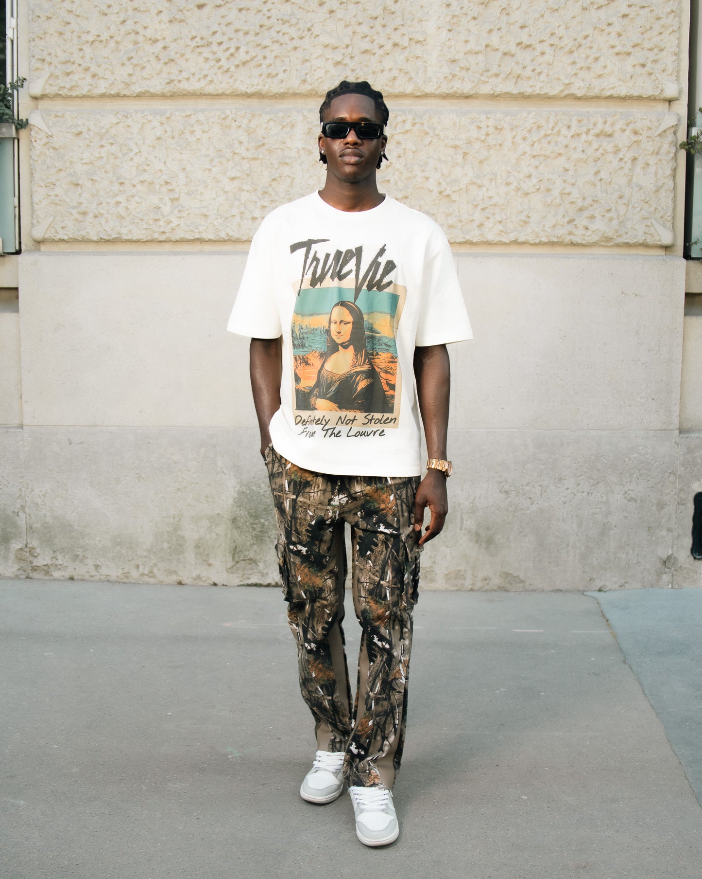 Custom Camo Flared with Leather Panel