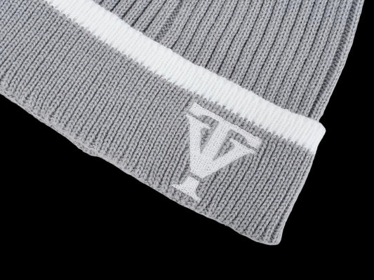 TrueVie Grey & White Beanie