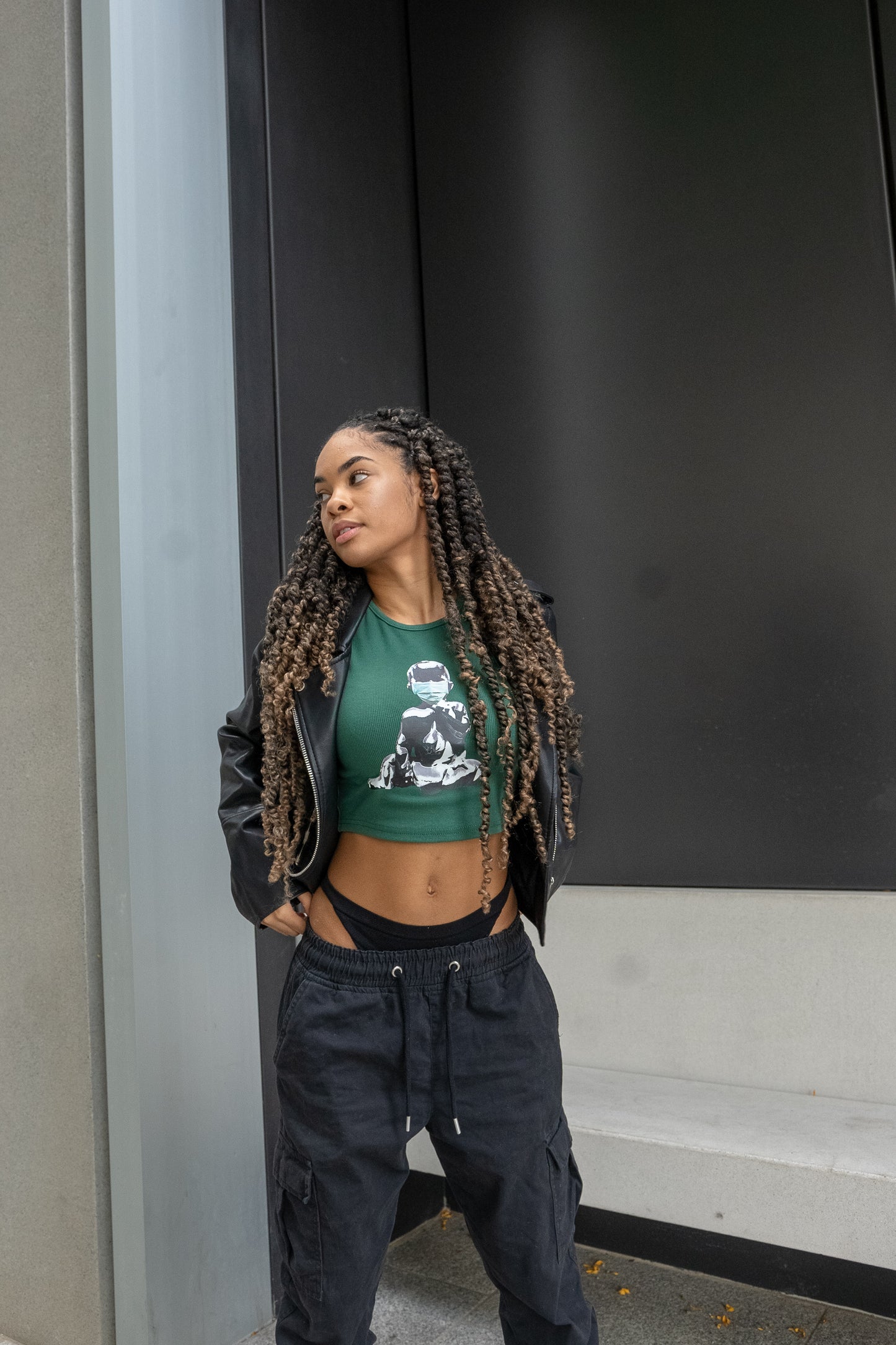 Baby ICON Crop Top Green