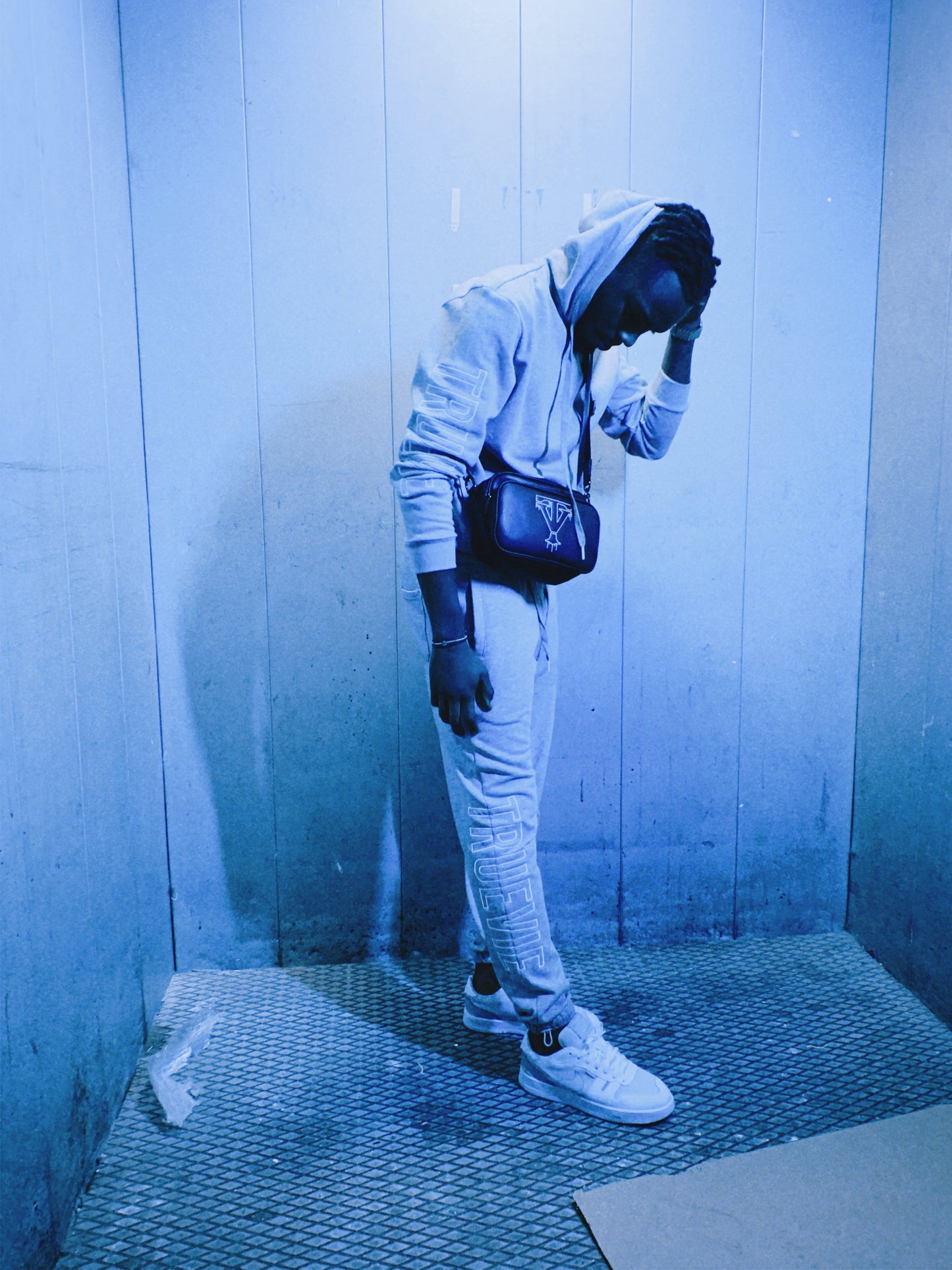 TrueVie Grey Drip Hoodie