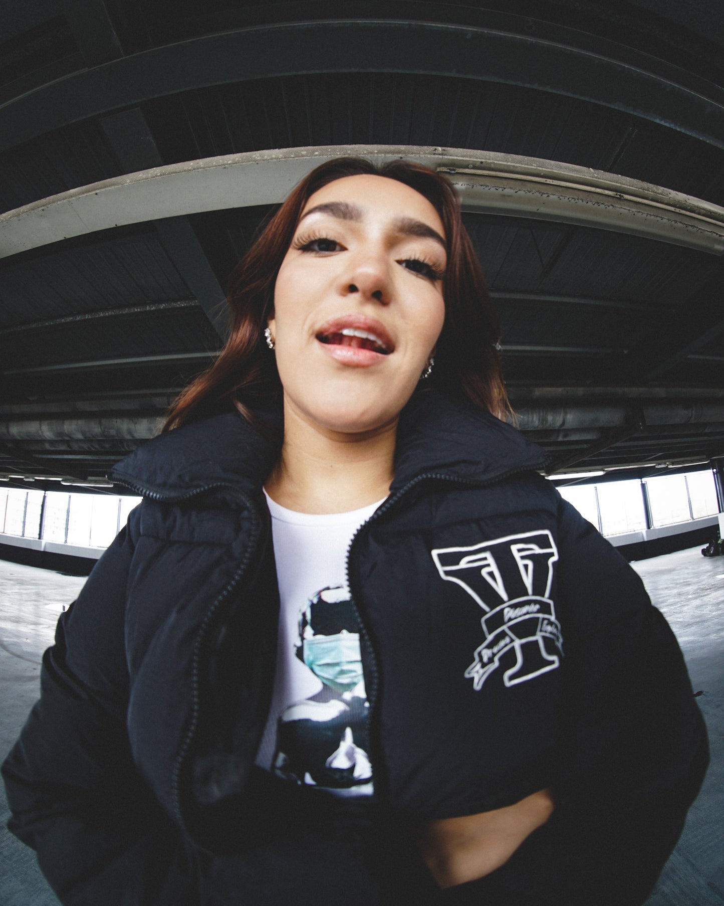 TrueVie Cropped Bomber Jacket