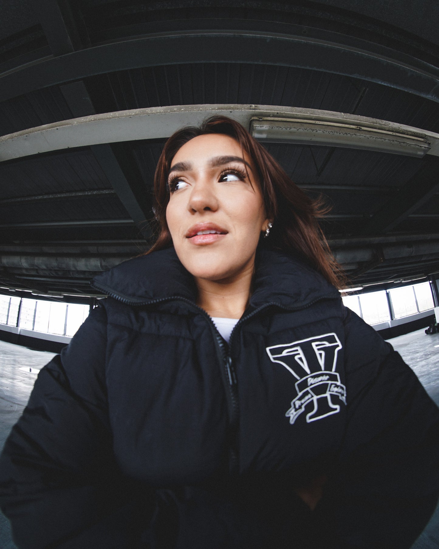 TrueVie Cropped Bomber Jacket