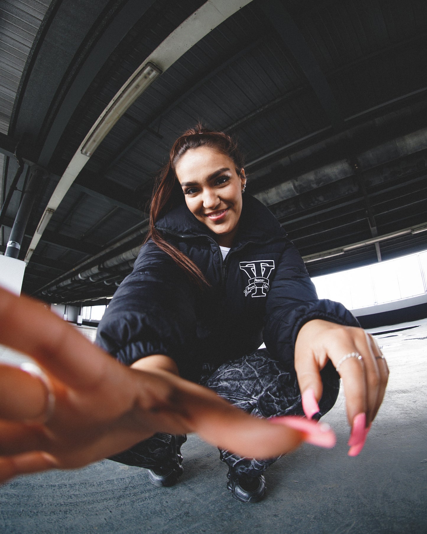 TrueVie Cropped Bomber Jacket