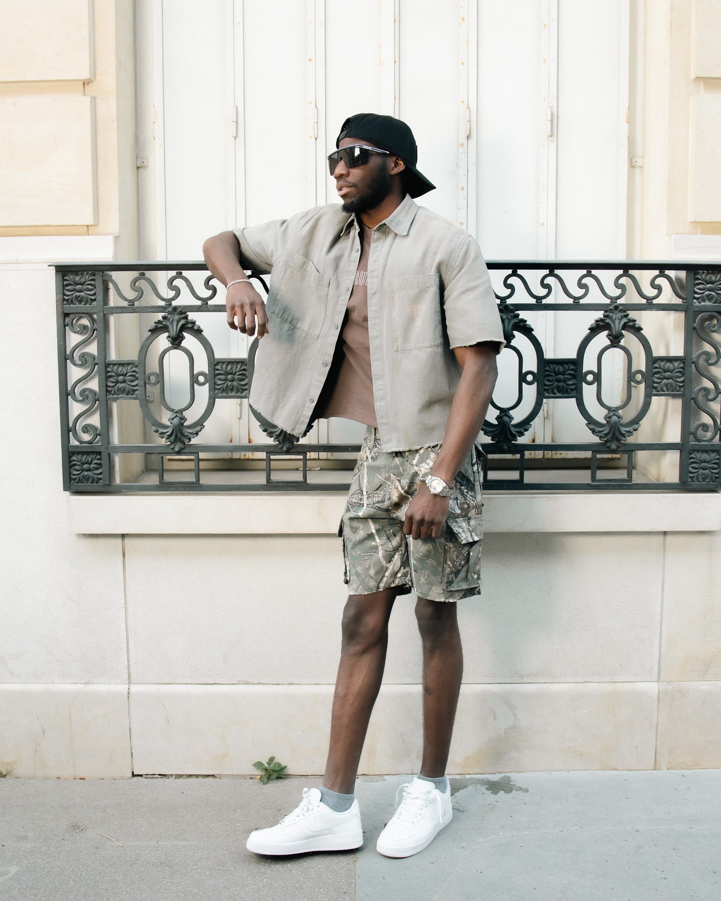 Camo Distressed Shorts