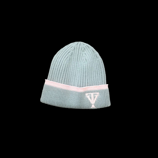 TrueVie Grey & Pink Beanie