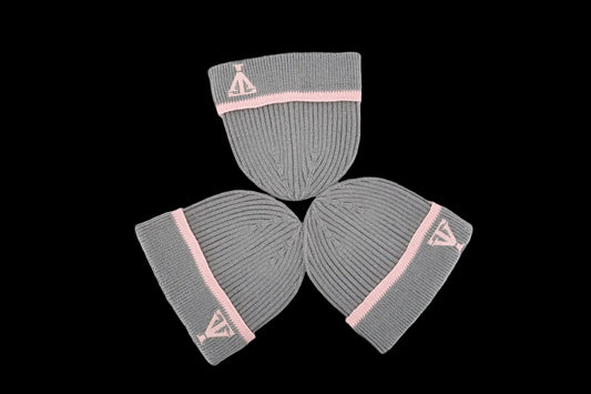 TrueVie Grey & Pink Beanie