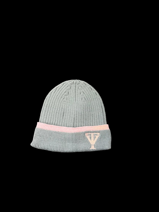 TrueVie Grey & Pink Beanie and Scarf