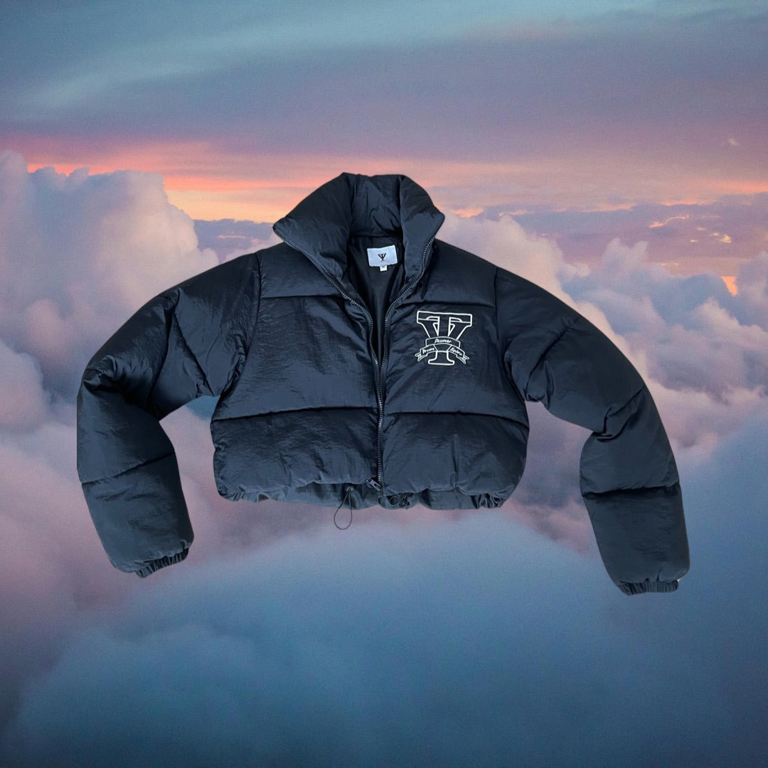 TrueVie Cropped Bomber Jacket