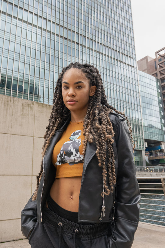 Baby ICON Crop Top Camel