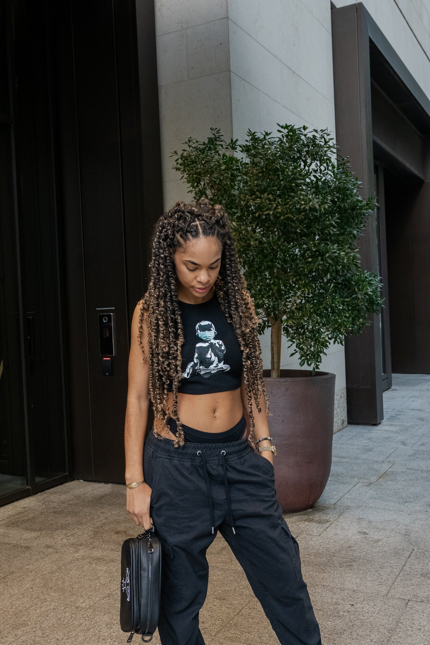 Baby ICON Crop Top Black