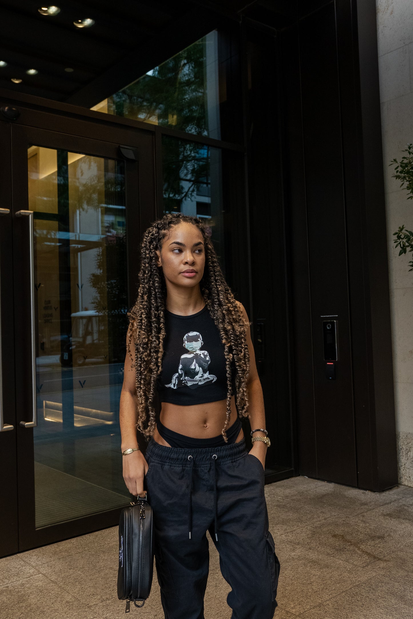 Baby ICON Crop Top Black