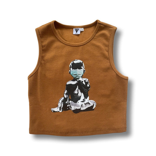 Baby ICON Crop Top Camel