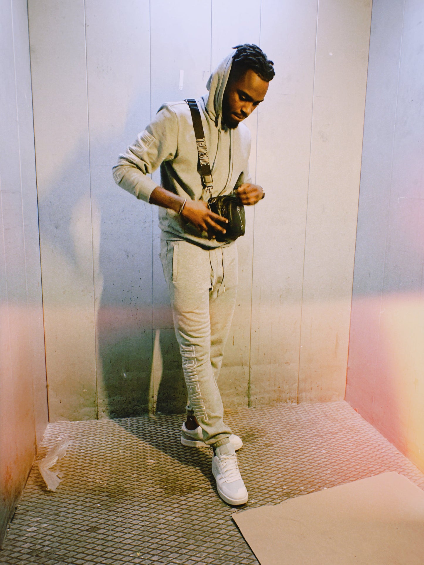 TrueVie Grey Drip Hoodie